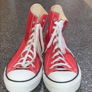Red high top Converse